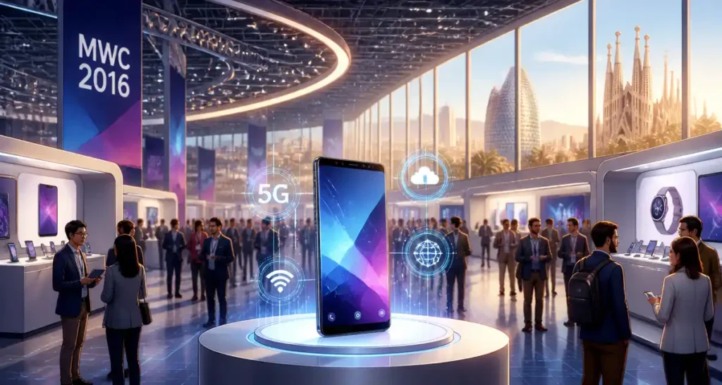 Salon Mobile World Congress présentant les nouveautés des smartphones